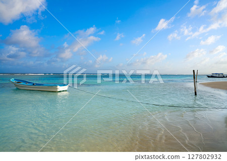 Mahahual Caribbean beach in Costa Maya 127802932
