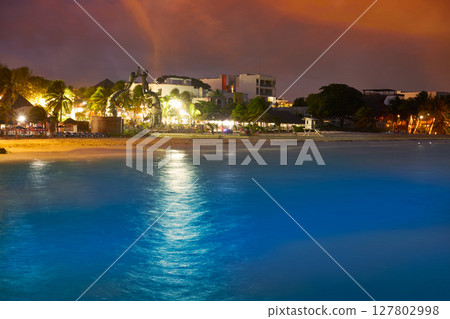 Playa del Carmen sunset Beach Mexico Playa del Carmen sunset Beach Mexico 127802998