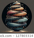 Cyberspace world map background 127803314