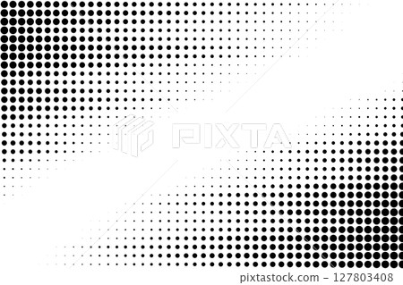 Abstract halftone design with diagonal fading dot pattern in black and white. Abstract halftone design with diagonal fading dot pattern in black and white. 127803408