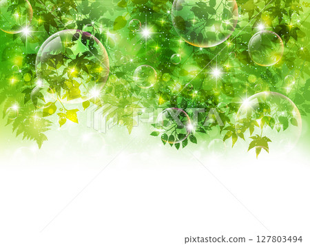 green and light bulb with young leaves 127803494