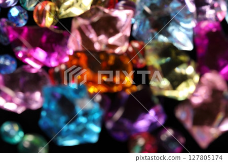Out-of-focus colorful acrylic object [black background] 127805174