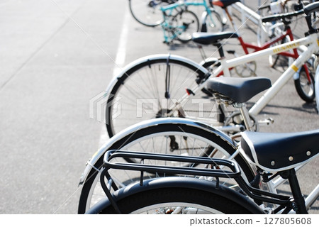 Bicycle in the parking area Bicycle in the parking area 127805608