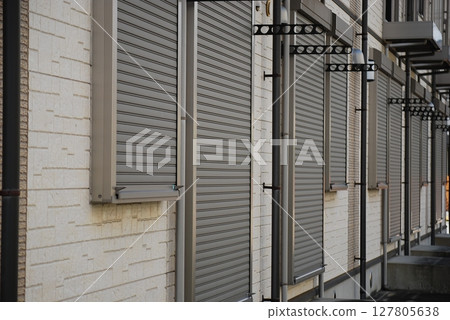 Closed shutters 127805638