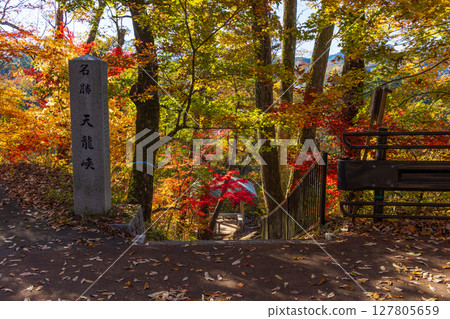 Autumn in Iida City, Nagano Prefecture - Autumn leaves at Tenryukyo Gorge Autumn in Iida City, Nagano Prefecture - Autumn leaves at Tenryukyo Gorge 127805659