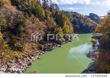 Autumn in Iida City, Nagano Prefecture - Autumn leaves at Tenryukyo Gorge Autumn in Iida City, Nagano Prefecture - Autumn leaves at Tenryukyo Gorge 127805683