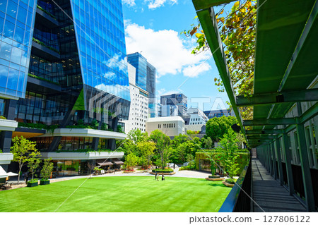 Daimyo Elementary School with young leaves and fresh greenery, Daimyo Garden City 127806122