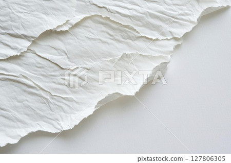 White Paper Creates Ripped Texture Effect with Copy Space for Minimalist Design White Paper Creates Ripped Texture Effect with Copy Space for Minimalist Design 127806305