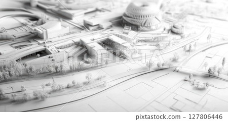 aerial view of a winter landscape 127806446