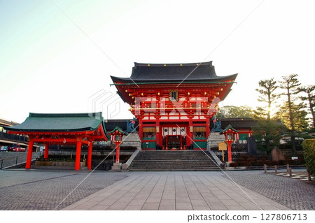 Kyoto Prefecture, Fushimi Inari Taisha Shrine Tower Gate & Chozuya, Fukakusa Yabunouchicho, Fushimi Ward, Kyoto City, February 2022 127806713