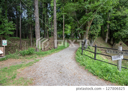 Takiyama Castle: Ninomaru Horse Court and Earthen Bridge 127806825