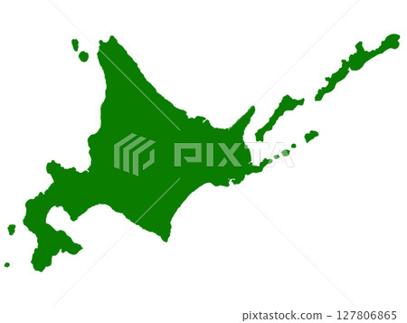 Map (Hokkaido) Green 127806865