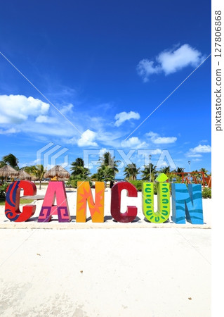 In the resort town of Cancun, Mexico, Central America 127806868