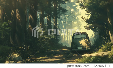 汽車在森林裡 汽車在森林裡 127807107
