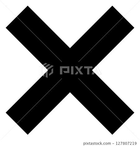 Simple black cross illustration Simple black cross illustration 127807219