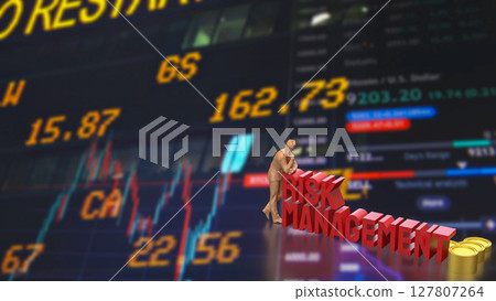 The Red risk management for Business concept 3d Rendering. The Red risk management for Business concept 3d Rendering. 127807264