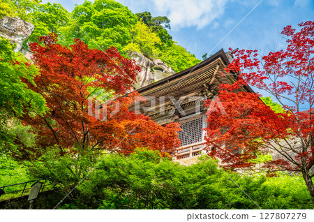 Yamagata Risshakuji Temple Niomon Gate 127807279