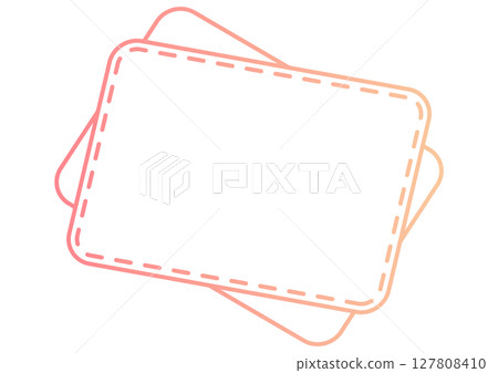 粉紅色重疊卡片式標題框 粉紅色重疊卡片式標題框 127808410