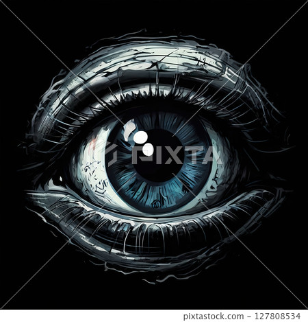 an AI Image Generator, Detailed Artistic Drawing of an Eye 127808534