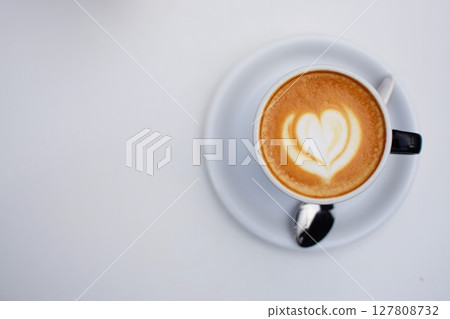Cafe with latte art Cafe with latte art 127808732