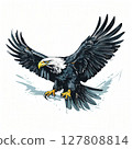 an AI Image Generator, Majestic Bald Eagle Illustration 127808814