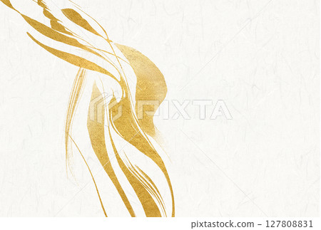 Japanese style background with gold brush art 127808831