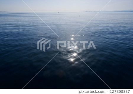 Beppu Bay as seen from the seaside in Beppu City Beppu Bay as seen from the seaside in Beppu City 127808887