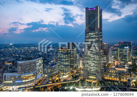 神奈川縣橫濱市港未來夜景 神奈川縣橫濱市港未來夜景 127809094
