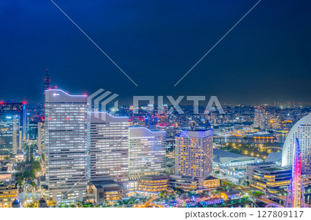 神奈川縣橫濱市港未來夜景 神奈川縣橫濱市港未來夜景 127809117