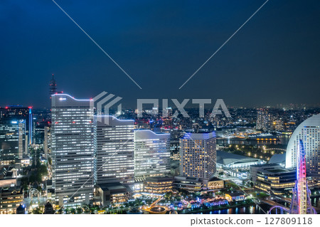 神奈川縣橫濱市港未來夜景 神奈川縣橫濱市港未來夜景 127809118