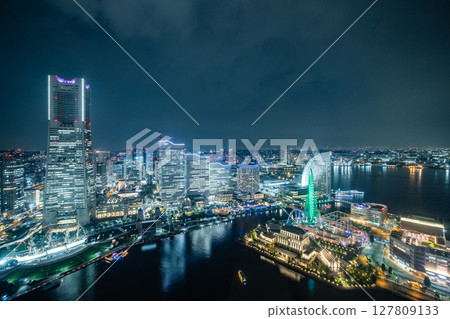 Night view of Minatomirai, Yokohama City, Kanagawa Prefecture Night view of Minatomirai, Yokohama City, Kanagawa Prefecture 127809133