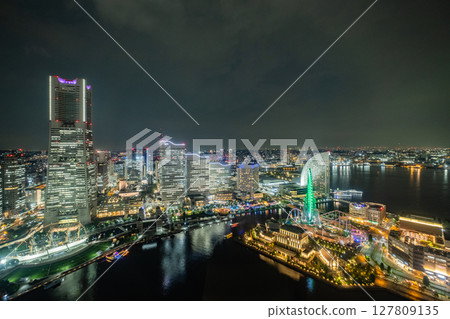 Night view of Minatomirai, Yokohama City, Kanagawa Prefecture 127809135