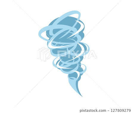 A simple illustration of a blue tornado 127809279