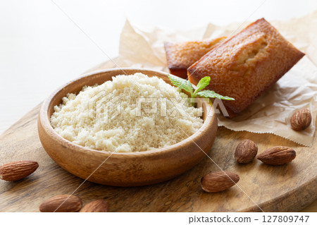 Almond flour and financiers 127809747