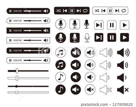 Audio icon black Audio icon black 127809820
