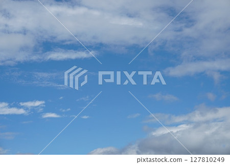 Summer blue sky and white clouds Summer blue sky and white clouds 127810249