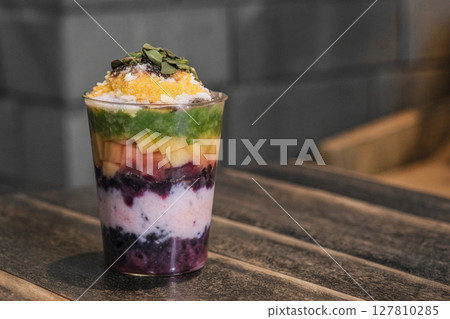 halo halo dessert on the table 127810285