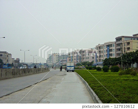 A rural town in Guangdong Province, China, next to a national highway A rural town in Guangdong Province, China, next to a national highway 127810612