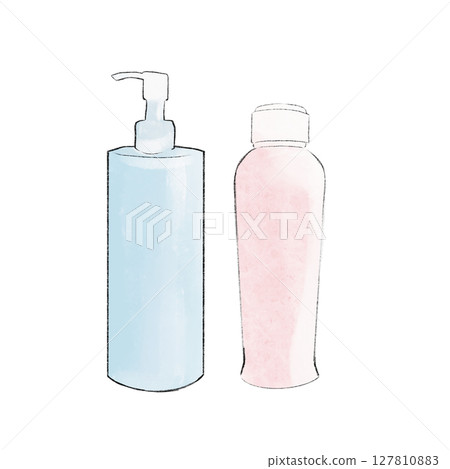 Set of two simple bottle illustrations Set of two simple bottle illustrations 127810883