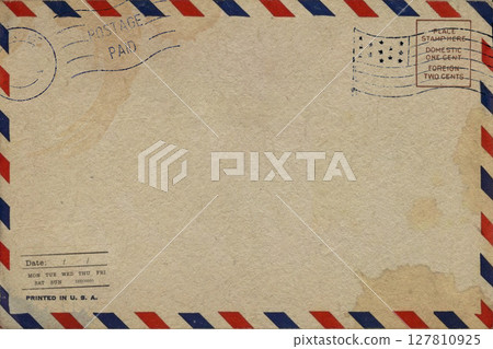 Vintage postcards are old and dirty for writing a message Vintage postcards are old and dirty for writing a message 127810925