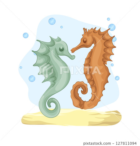 Illustration of Seahorse 127811094