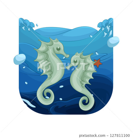 Illustration of Seahorse Illustration of Seahorse 127811100