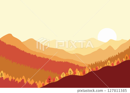 Autumn Mountain Landscape Autumn Mountain Landscape 127811385