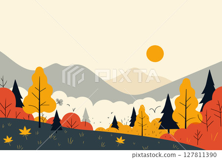 Autumn Landscape Illustration Autumn Landscape Illustration 127811390