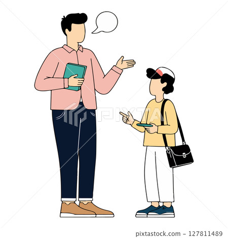 Teacher and Student Conversation 127811489