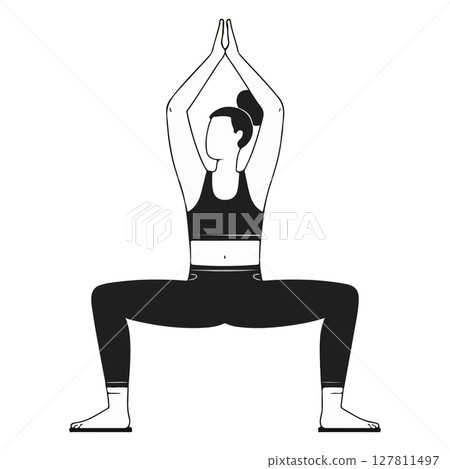 Woman in Goddess Pose 127811497