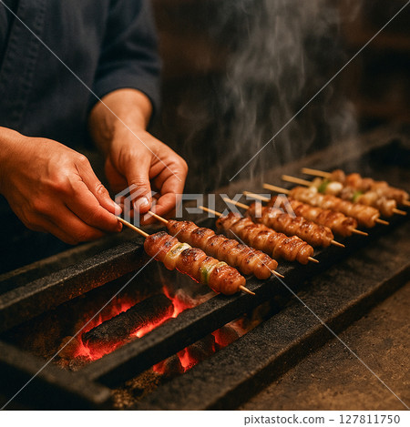 烤雞肉串工匠 127811750