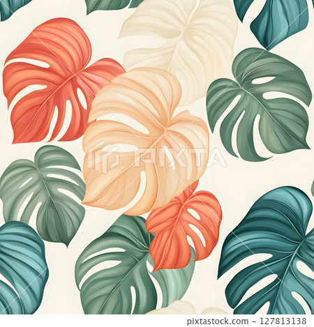 A_seamless_pattern_with_realistic_philodendron 127813138