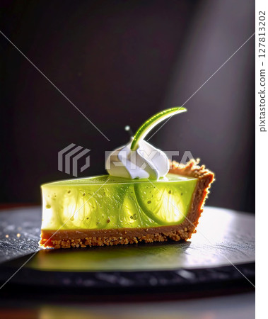 Key lime pie is a popular American dish made with lime. Key lime pie is a popular American dish made with lime. 127813202