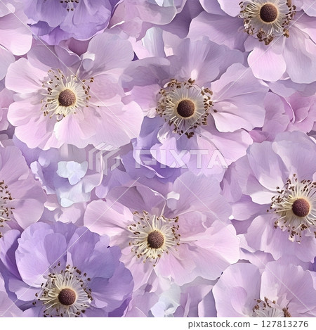 watercolor seamless pattern of leaves and flowers 127813276